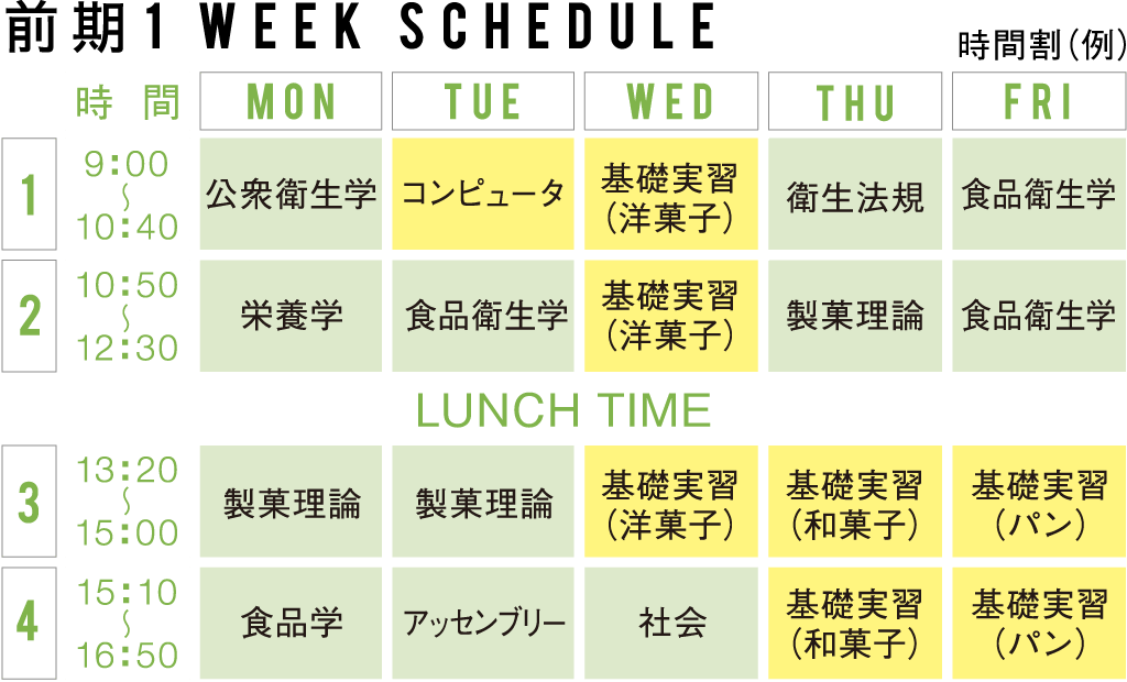 スケジュール1年次